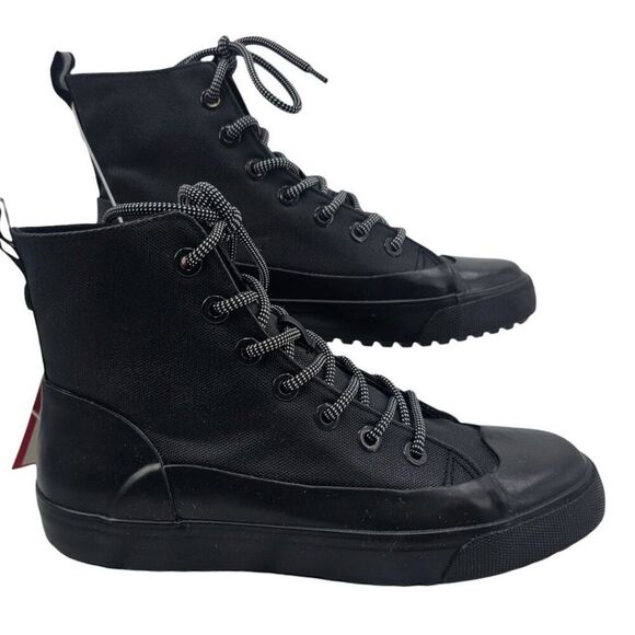 Hunter for Target Other - Hunter for Target W6.5 M 8.5 Black Canvas Lace Up Sneakers NWT